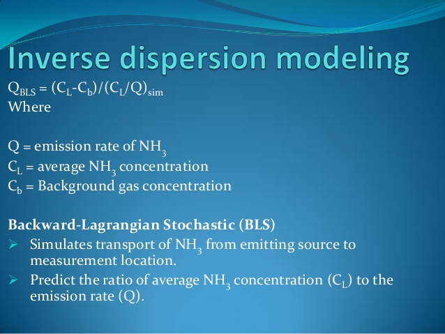 dispersion modeling calculation